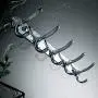 JOMOO 14 Inch Chrome Decorative Hooks for Hanging Coats On Walls Entryway Hooks for Towels Clothes Coat Rack with 5 Hangers,Wall Mounted