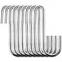 Vandorla 12 Pack S Hooks Heavy Duty S Shaped Hanging Hooks, S Hooks Hanging Hangers for Closet, Bags, Towels, Kitchenware Pots Utensils, S Hook for Bathroom Kitchen Garden, 2.76 inch
