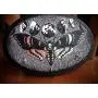 Holo Deaths Head Hawkmoth Lunar Moon Phases Hand Made 3 Hook Jewelry Key Hanger Organizer