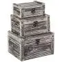 MyGift Set of 3 Rustic Torched Wood Nesting Storage Chests MyGift Set of 3 Rustic Torched Wood Nesting Storage Chests