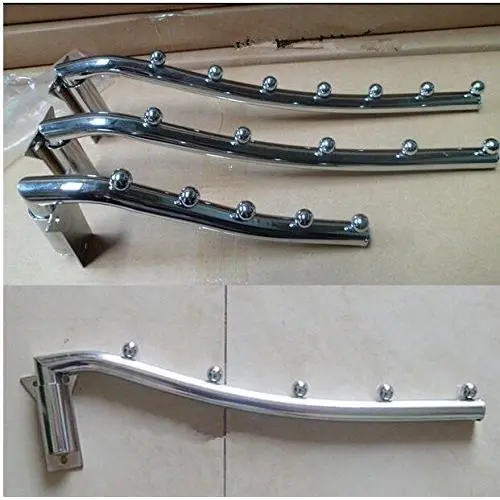 Disumos Wall-Mounted Stainless Steel Swing Arm Holder Clothes Hanger Wagging Clothes Hook Disumos Wall-Mounted Stainless Steel Swing Arm Holder Clothes Hanger Wagging Clothes Hook