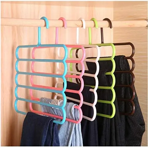 Pants Hangers Holders Multifunction Trousers Hanger Storage Rack Clothes Hanger Tie Scarfs Belt Towel Non-Slip Magic Hanger 5PC Color Random Pants Hangers Holders Multifunction Trousers Hanger Storage Rack Clothes Hanger Tie Scarfs Belt Towel Non-Slip Magic Hanger 5PC Color Random