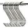 20 Pack 3.5" Hooks S Shaped Hanging Hooks Stainless Steel Metal Hangers Hanging Hooks Kitchen,Closet,Bathroom,Work Shop,Garden,Outdoor etc.