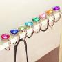 LingStar 1Pcs Portable Foldable Folding Crystal Alloy Purse Handbag Hook Hanger Bag Holder Black
