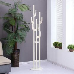 GGYDD Enterway Metal Coat Rack Stand, Free Standing Coat Tree Has Hanger Holder with 6 Beech Wood Hooks for Clothes Has Bag-a 36x182cm(14x72inch)