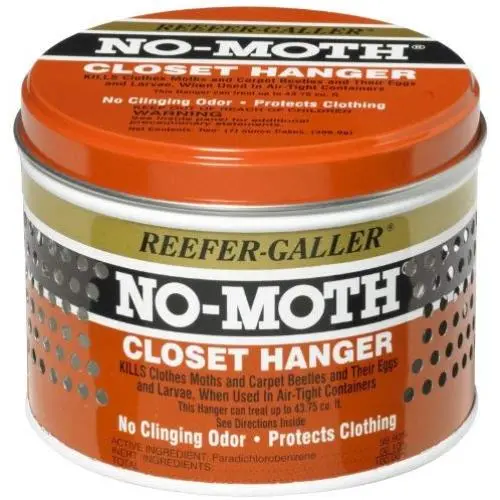 Reefer-Galler NO Moth Closet Hanger Kills Clothes Moths, Carpet Beetles, and Eggs and Larvae Reefer-Galler NO Moth Closet Hanger Kills Clothes Moths, Carpet Beetles, and Eggs and Larvae