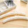 10 Pcs Top Grade White Cotton Fabric Padded Clothes Hanger Rack with Bowknot, Anti-Slip Dress Shirts Hanger with Embroidery