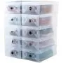 kilofly 10 Kids Women Smart Storage Containers Foldable Clear Shoe Boxes Set kilofly 10 Kids Women Smart Storage Containers Foldable Clear Shoe Boxes Set