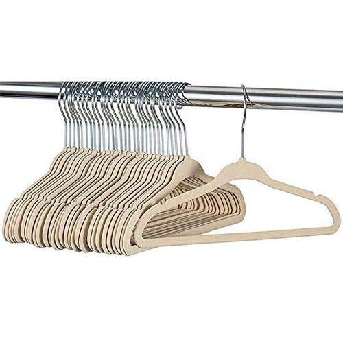 DNJKSA 360 Swivel Hanger Hook Velvet Hangers Nonslip Clothes Hangers Ultra Thin Clothes Racks 28cm Kids Children Coat Organizer(5 Pieces/Lot)(Random Color)
