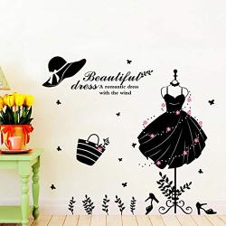 Wall Stickers Wall-Mounted Boudoir New Living Room Bedside Sticker Painted Female Dress Hanger Dress