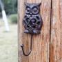 OwMell Set of 2 Owl and Bird Cast Iron Wall Hanger Hooks Rack, Vintage Rustic Decorative Wall Mounted Coat Hook Metal Clothes Hanger