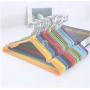 10pcs Random Color Colorful Thick PVC Coated Metal Clothes Hanger, Space Saving Non Slip Shirts Dress Coats Hangers Rack