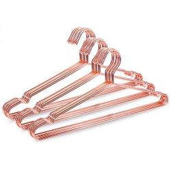 KYCPTNFJ Rose Copper Gold Metal Clothes Shirts Hanger with Groove, Heavy Duty Strong Coats Hanger, Suit Hanger 30 pcs