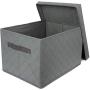 Storage Boxes with Lid, Foldable Storage Boxes Perfect for Toy Storage, Books, DVDs and Clothing Storage, Toy Storage Boxes Suitable for Kids and Adult at School/Office/Home Closet Organizer