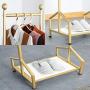 Y.H.Valuable Coat Racks Nordic Wrought Iron Coat Rack Floor Rack Bedroom Living Room Clothes Rack Simple Gold Floor Hanger Entryway Furniture