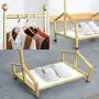 Y.H.Valuable Coat Racks Nordic Wrought Iron Coat Rack Floor Rack Bedroom Living Room Clothes Rack Simple Gold Floor Hanger Entryway Furniture