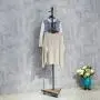 HANS CAO Industrial Vintage Pipe Heavy Rolling Garment Display Rack, Standing Clothes Hanger with Wheel, Garment Storage Frame, Clothes Retail Store Shelves, Wood and Iron, 15.7L x 15.7W x 63H HANS CAO Industrial Vintage Pipe Heavy Rolling Garment Display Rack, Standing Clothes Hanger with Wheel, Garment Storage Frame, Clothes Retail Store Shelves, Wood and Iron, 15.7L x 15.7W x 63H