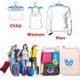Baovery 5/10/20pcs Portable Clothes Hanger Foldable Clothes Drying Rack for Travel