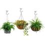 Pack of 12 Complete Sets ? Heavy Duty Metal Ceiling Hooks, Wide Opening Swag Hooks, Plant Hanging Hooks with Hardware, White Enamel Finish