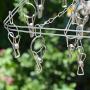 Rose Auroma Stainless Steel Clothes Drying Rack Sock Hanger with 20 Overstriking Wire Clothespins, Drying Hanger for Drying Clothing Towels/Diapers/Underwear/Bars