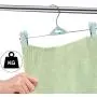 NORTHERN BROTHERS Pants Hangers with Clips, 20 Pack Plastic Space Saving Skirt Hangers with Clips Bulk Trouser Stackable Hangers for Pants