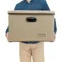 Ihoming Storage Cubes 3 Pack Khaki Large Linen Fabric Foldable Storage Container with Handles and Removable Lid Storage Bin Boxes Organizer for Home, Office, Nursery, Closet, Bedroom, Living Room