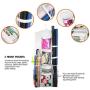 Procase Gift Wrap Organizer, Double-Sided Hanging Gift Bag Wrapping Paper Rolls Storage Holder Space Saving Closet Gift Bag Organizer for Bows Ribbon Gift Wrapping Accessories -White