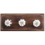 Indianshelf Handmade 1 Artistic Vintage Black Wooden Leaf Melon Coat Hooks Hangers/Clothes Hooks Door Mount