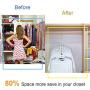 Magic 360 Degree Rotate Hangers Space Saving Clothes Hangers Organizer Smart Closet Space Saver Pack of 3 with Sturdy Plastic for Heavy Clothes Shirts Pants Coats Dresses (Beige)