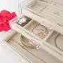 HerFav Jewelry Boxes for Women with 3 Drawers, Velvet Jewelry Organizer for Earring Bangle Bracelet Necklace and Rings Storage Clear Acrylic Jewelry case HerFav Jewelry Boxes for Women with 3 Drawers, Velvet Jewelry Organizer for Earring Bangle Bracelet Necklace and Rings Storage Clear Acrylic Jewelry case