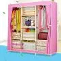 Simple wardrobe Assembly Hanger Cloth Wardrobe 11816545cm Assembly Wardrobe (Color : A)