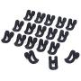 20Pcs Mini Cascading Hooks Clothes Hanger Rack Connector for Plastic Metal Wood Flocked Hangers (Black)