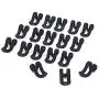 20Pcs Mini Cascading Hooks Clothes Hanger Rack Connector for Plastic Metal Wood Flocked Hangers (Black) 20Pcs Mini Cascading Hooks Clothes Hanger Rack Connector for Plastic Metal Wood Flocked Hangers (Black)