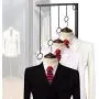 Kernorv Wall Clothing Rack, Wall Garment Racks 5 Rings Hanging Clothing Garment Rack (Set of 3, Black)
