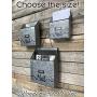MAIL ORGANIZER WALL BUCKET Tin with Hanger *Reclaimed Rustic Distressed Metal Farmhouse Home Office Decor *Letter Bill Mailbox Magazine Post Card Envelope Paper Holder *Storage Bin *SM, MED, or LG