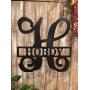 Personalized Last Name Sign Weatherproof 24 inch ACM Metal Monogram Letter Wall Decor Family Established Signs Custom Door Hanger Monogram Outdoor Patio Sign Wedding Gift Anniversary QUICK SHIPPING