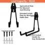 Heavy Duty Utility Hooks with Anti-Slip Coating Used for Garage, Shop, Basement, Shed, Garden Storage Organize Extended Wall Mount U Tool Holder (4 Pack Black Square Hook Large)