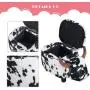 TREXM Have-Fun Series Upholstered Ride-on Storage Ottoman Footrest Stool with Vivid Adorable Animal Shape Storage Box,Black and White Cow
