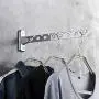 fayle Wardrobe Organizer Wall Mounted Stainless Steel Clothes Bar - Clothes Hanger Holder Organizer Heavy Duty Drying Rack