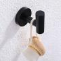 Utility Coat Hook, Aomasi Stainless Steel Utility Robe Towel Holder, Single Round Prong Clothes Hanger, Modern Kitchen Shower Storage Organizer, Wall Mounted, Matte Black