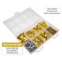 Picture Hanging Kit 250 Pieces | Hardware for Frames Heavy Duty | Great Assortment Includes: Screws, Nails, D Rings, Hooks, Wires, Sawtooth Hangers, Heavy Duty Hooks | Comes with Transparent Solid Box