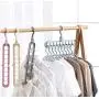 10pcs Random Color Multi-Function Folding Magic Hanger Nine-Hole Rotating Magic Clothes Hanger Wardrobe Drying Clothes Home Bedroom Storage Holder 10pcs Random Color Multi-Function Folding Magic Hanger Nine-Hole Rotating Magic Clothes Hanger Wardrobe Drying Clothes Home Bedroom Storage Holder