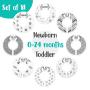 Baby Closet Size Dividers by Elle with Love ? Set of 8 ? Unisex Neutral Nursery Closet Organizers ? Baby Clothes Size/Age Hanger Dividers for Boys & Girls ? Sizes from Newborn to Toddler