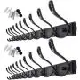 WEBI Coat Rack Wall Mounted,16” Hole to Hole,10 Hooks for Hanging Coats,Hook Rack,Hook Rail,Coat Hooks,Coat Hanger Wall Mount for Entryway Jacket Clothes,Black,2 Packs WEBI Coat Rack Wall Mounted,16” Hole to Hole,10 Hooks for Hanging Coats,Hook Rack,Hook Rail,Coat Hooks,Coat Hanger Wall Mount for Entryway Jacket Clothes,Black,2 Packs
