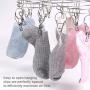 DricRoda Clip and Drip Hanger, Socks Drying Rack Laundry Hangers with 20 Clips, Stainless Steel Drip Hanger Bras Drying Rack for Baby Clothes, Underwear, Pants, Hat, Gloves (Flower)