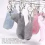 DricRoda Clip and Drip Hanger, Socks Drying Rack Laundry Hangers with 20 Clips, Stainless Steel Drip Hanger Bras Drying Rack for Baby Clothes, Underwear, Pants, Hat, Gloves (Flower)