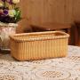Teng Tian Basket Storage Basket Square Boxes Desktop Organizer America White Wood Imported Indonesian Rattan Casual Style,