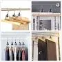meqution Wood Pants Skirt Hanger,Natural Solid Wooden Collection Slack Hangers with Anti-Rust Hook for Skirts, Pants, Jeans, Slacks, Shorts,Natural Finish(Set of 8) meqution Wood Pants Skirt Hanger,Natural Solid Wooden Collection Slack Hangers with Anti-Rust Hook for Skirts, Pants, Jeans, Slacks, Shorts,Natural Finish(Set of 8)