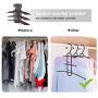 upra Shirt Hangers Space Saving Plastic 5-Pack, Durable Multi-Functional Non-Slip Clothes Hangers Closet Organizers, for Coats Jackets Pants Dress Scarf, Dorm Room/Apartment Essentials