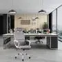 Ergonomic Computer Chair, High Back Mesh Office Chair Adjustable Headrest Desk Task Chair with Cloth Hanger Gray